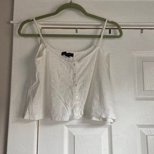 Atmosphere White Eyelet Tank Top